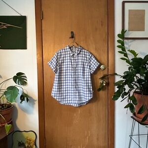 LL Bean Gingham Short Sleeve Shirt